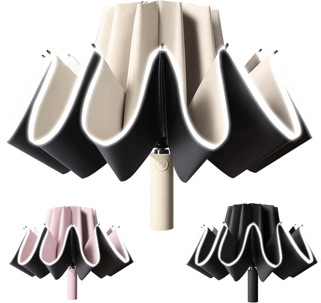 깔끔더하기 거꾸로 3단 자동 우산 우양산 이쁜 암막 양우산