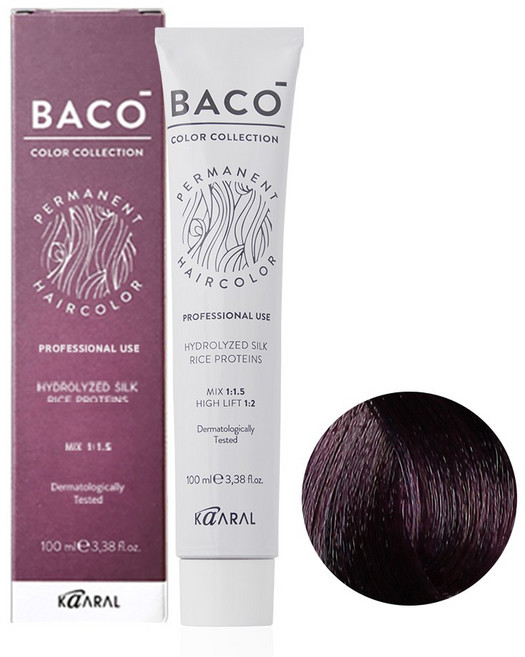카랄 바코염색약 컬러 컬렉션 고밀도 색소함량이높은 헤어염색약 조정색, 딥바이올렛_5.20, 1개