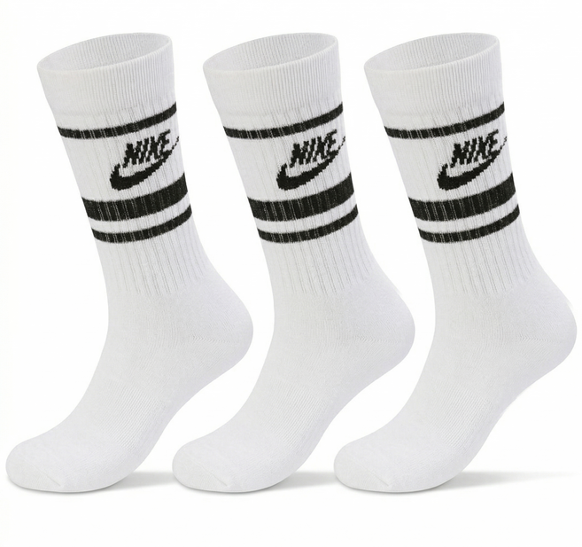 나이키 양말 CQ0301-103 장목 스트라이프 레트로 화이트레드 캐주얼양말, 1개, 블랙&화이트