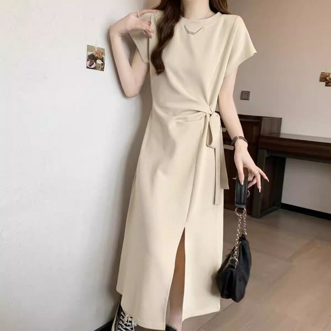 胖MM梨形身材寬鬆顯瘦連衣裙, 4XL