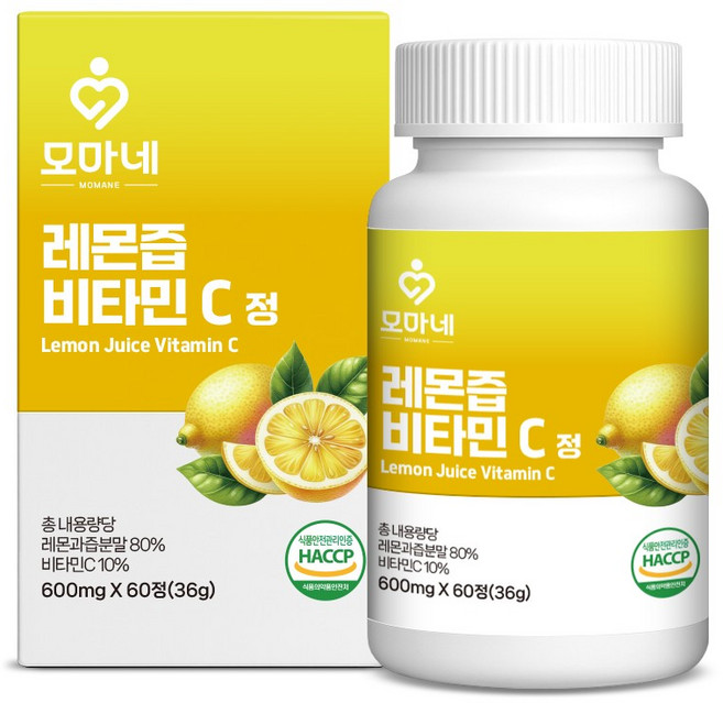 모마네 레몬즙 비타민C 정 100% 프리미엄 레몬 영양제, 60정 3개, 3개, 60정