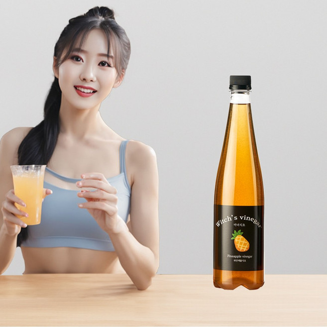 마녀식초 파인애플식초 유기농 천연 발효 음용 식초 750ml 1개