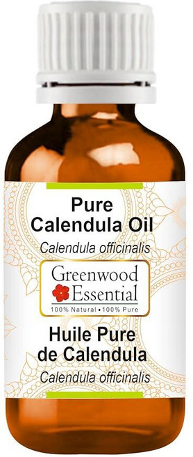 Greenwood Essential 금잔화 오일(카렌듈라 오피시날리스) | 주입 순수 끈적이지 않음 경량 순한 포뮬러 데일리 스킨 케어 남성 및 여성용 모든 피부 타입 15ml