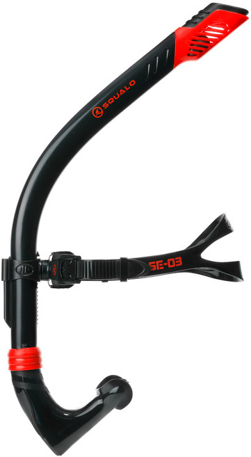스쿠알로 센터스노클 SE-03, 블랙 + 레드