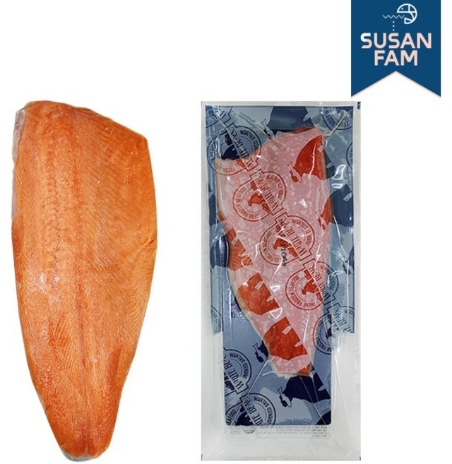 화이트베어 씨로드 훈제 냉동 연어, 훈제연어필렛 약1kg, 1개
