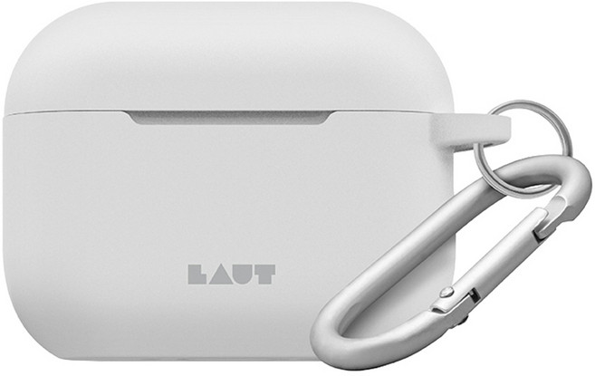 LAUT 防護矽膠保護殼 (附扣環) - 多色可選, 灰色, 1個, AirPods Pro 3