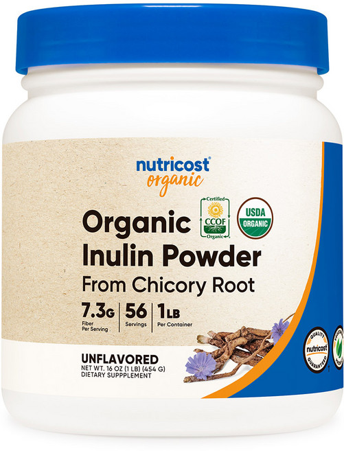 뉴트리코스트 오가닉 이눌린 파우더 1lb, 1팩, 1개, 453.593g