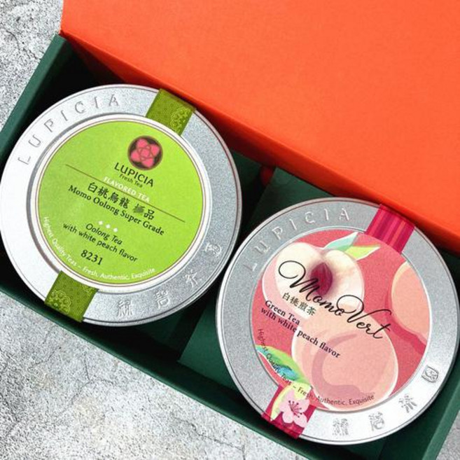 크리스마스 루피시아녹차원홍차녹차우롱차 2캔차기프트 박스 생일 설날 기프트, 4_화이트 피치 우롱 클래식 항아리