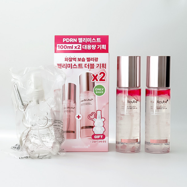 메디큐브 PDRN 핑크 콜라겐 젤리 미스트 세럼, 2개, 100ml