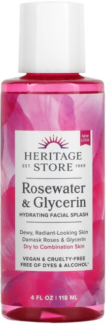 Heritage Store 로즈워터 글리세린 하이드레이팅 페이셜 스플래쉬 118ml(4fl oz) 3팩, 1개, 118ml - 쿠팡