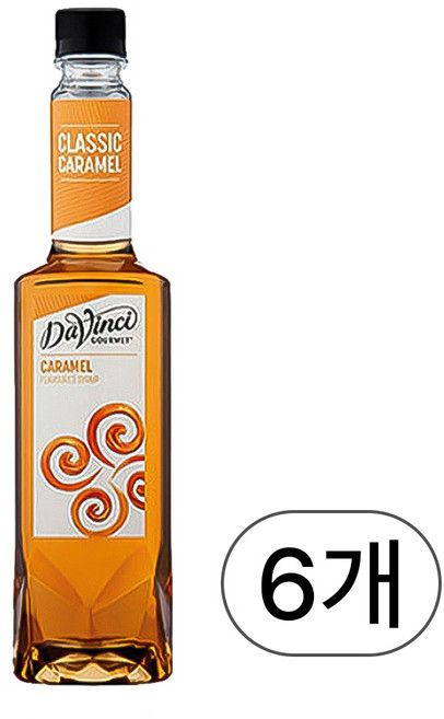 다빈치 카라멜 시럽, 6개, 750ml