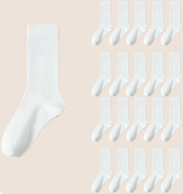 비비드 벌브 쫀쫀 무지 중목양말 남녀공용 무지 사계절