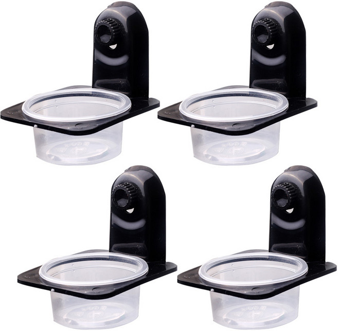 단단한 체결식 도마뱀 파충류 크레 먹이그릇 1구 카멜레온 붙이류 물그릇 밥그릇, 4개, 단일