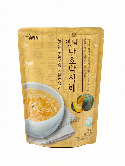 디저트앤 옛날 생단호박식혜 베이스 1kg (국내산 단호박 33.3%) / 10봉 (1박스), 1박스, 790ml