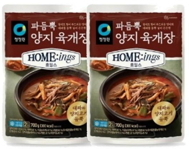 청정원 호밍스 파듬뿍양지육개장 700g 2개