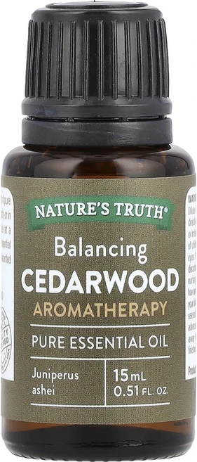 Nature's Truth Pure Essential Oil Balancing Cedarwood 0.51 fl oz (15 ml), NaturesTruthPureEssentialOilBa, 1개, 15ml - 쿠팡