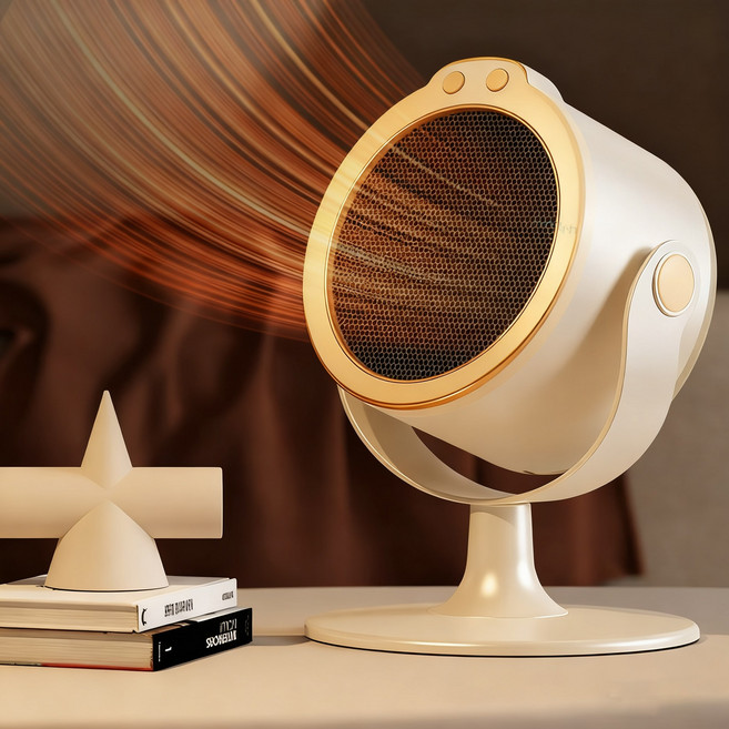 DS 멀티 가정용 휴대 온풍기 PTC 저소음 캠핑용 전기히터 욕실용, 화이트