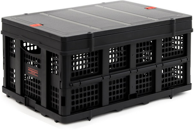 로티홈시스 리빙 박스 정리함 펜트리 수납함 폴딩 정리함 보관함, 1개, 블랙