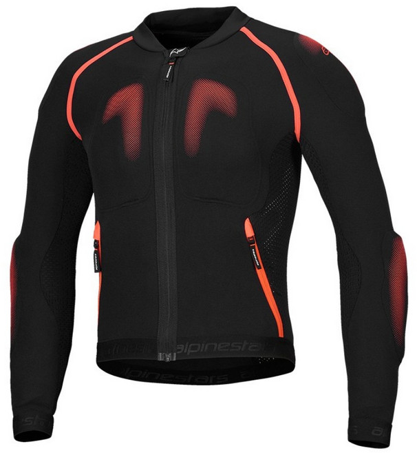 알파인스타 이너 프로텍터 자켓 BASE MESH V2 블랙 레드 플루, 1개
