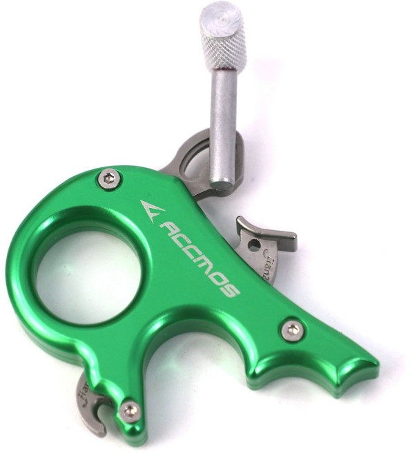 장치 릴리즈 트리거 컴파운드 캘리퍼스 액세서리 그리퍼 보우 ACCMOS 자동 합금 양궁 그립용 보조 엄지 알루미늄 손가락, green 3finger, 1개