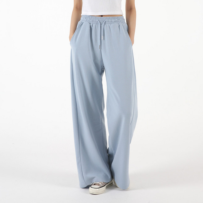 [오버나인] 여자 여성 특양면 옆턱 롱숏 와이드 트레이닝 팬츠