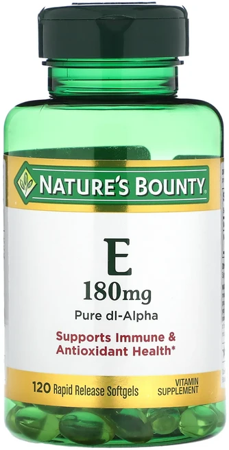 Nature's Bounty 비타민E 180mg 속방형 소프트젤 120정, NaturesBounty비타민E180mg속방형소프트젤1, 1개 - 쿠팡