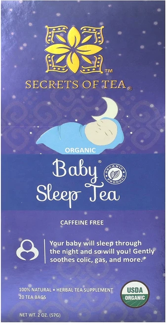 Secrets of Tea 유기농 베이비 수면 티 카페인 무함유 티백 20개 57g(2oz), SecretsofTea유기농베이비수면티카페인무함유티백2, 1개 - 쿠팡