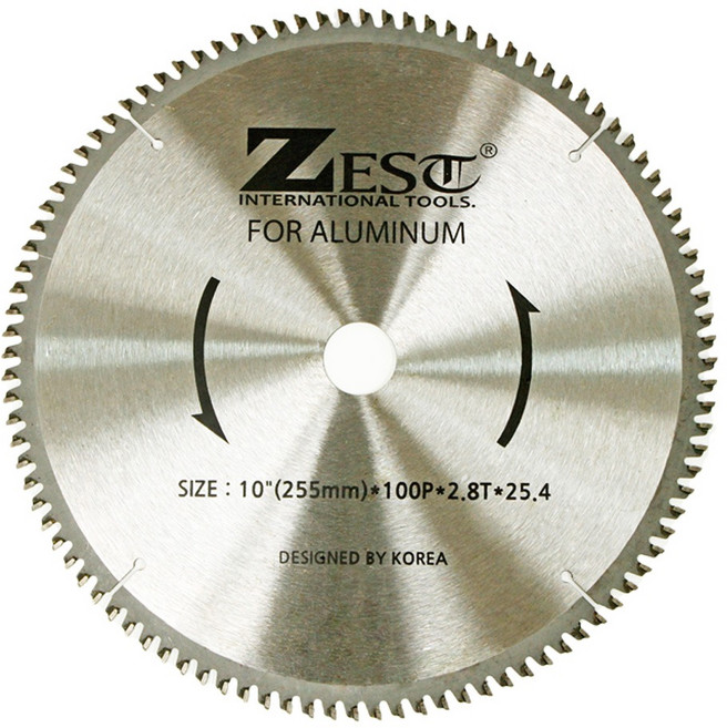 제스트 원형톱날 알루미늄용 10인치 120날 (255X 25.4X 2.8X 120T), 1개