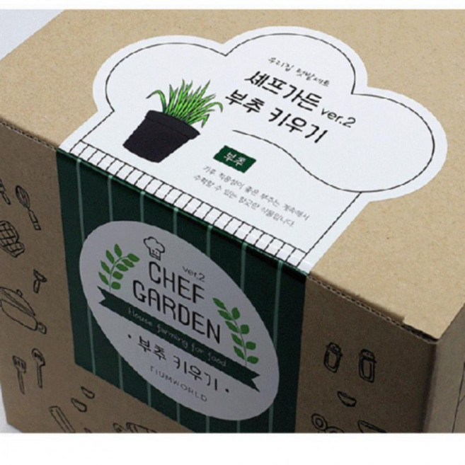 신박한 DIY 집에서 식물 키우기 부추 식용 허브 화분 키트, 본상품, 1개