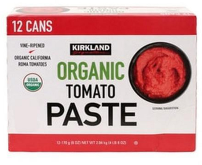 커클랜드 유기농 토마토 페이스트, 12개, 170g