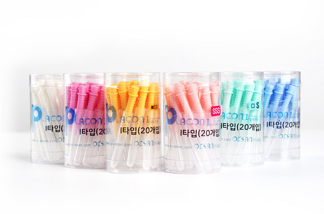 플라콘 원통케이스 치간칫솔 20개입 원통형, 1개, 1.5mm