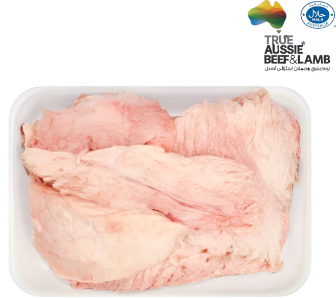 Halal Australian Freshly Frozen Beef Fat Suet 할랄 호주산 냉동 소고기 지방 바비큐 국거리용 신선한 프리미엄 쇠고기 지방, 1개, 2kg