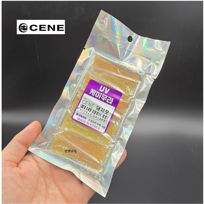 세네 돈피포 케이무라 야광 국산 수제 돼지껍데기 삼봉 생미끼 갑오징어 한치 쭈꾸미, 3개