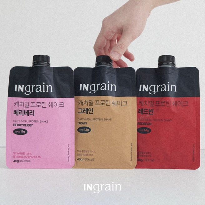 인그레인 캐치밀 프로틴 쉐이크 7팩 3가지맛, 40g