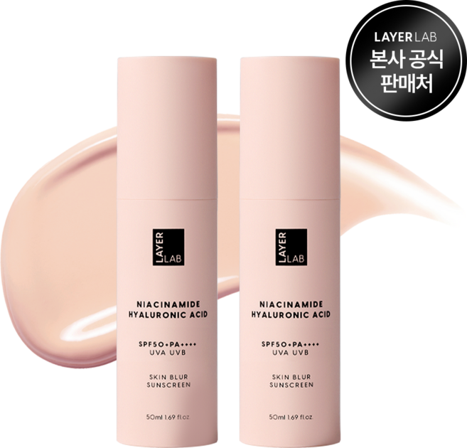 레이어랩 히알루 블러 선크림 SPF 50+ PA++++, 2개, 30ml