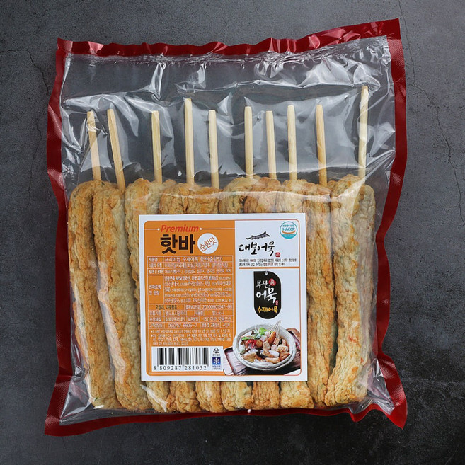 [대보어묵] 부산어묵Premium 핫바(순한맛) 수제어묵 꼬치 오뎅, 1kg, 1개