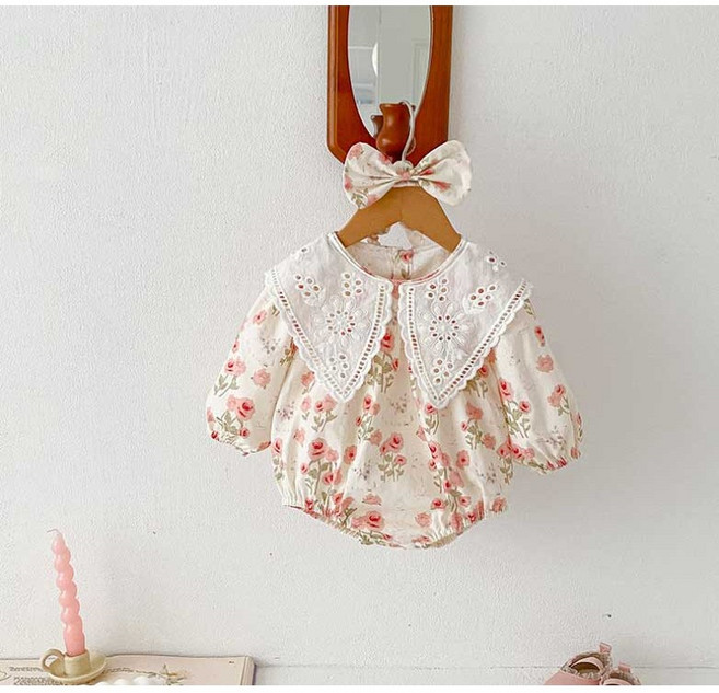 콩지키즈 유아동 베이비 에덴카라 슈트 & 원피스 아기 유아 외출복 여아 여아원피스 여자아기 바디슈트 봄 가을 긴팔 자매옷 백일 돌 촬영의상