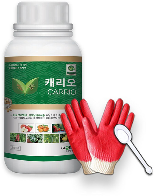 산들마켓 캐리오 200ml 피마자 아주까리 오일 해충 섭식 산란 억제 선녀벌레 갈색날개매미충 살충효과 충해관리 유기농업자재, 1개