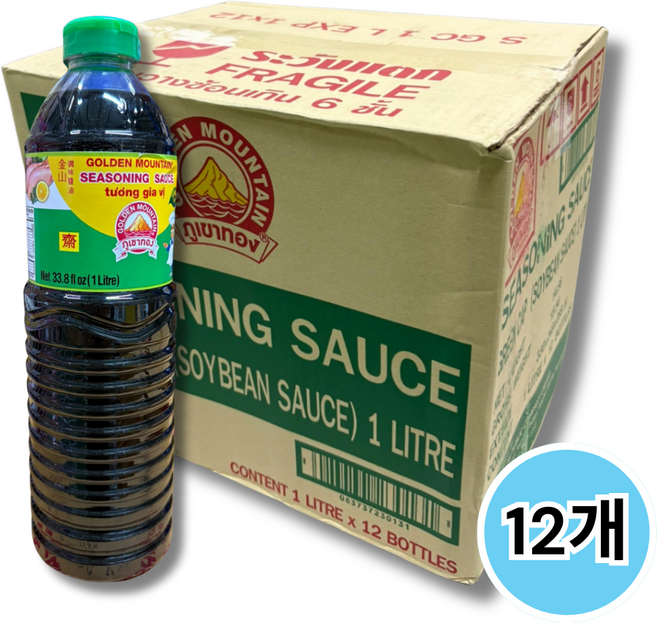 태국 간장 혼합간장 골드마운틴 시즈닝소스 그린캡 박스 1L X 12EA, 12개