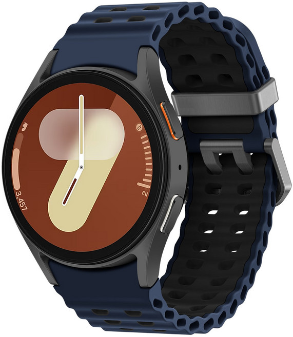 갤럭시워치 7 호환 6 5 4 마린 무늬 클래식 스트랩 방수성 스포츠 밴드 40mm 44mm 45mm 43mm 47mm 42mm 46mm, 미드나이트/블랙 