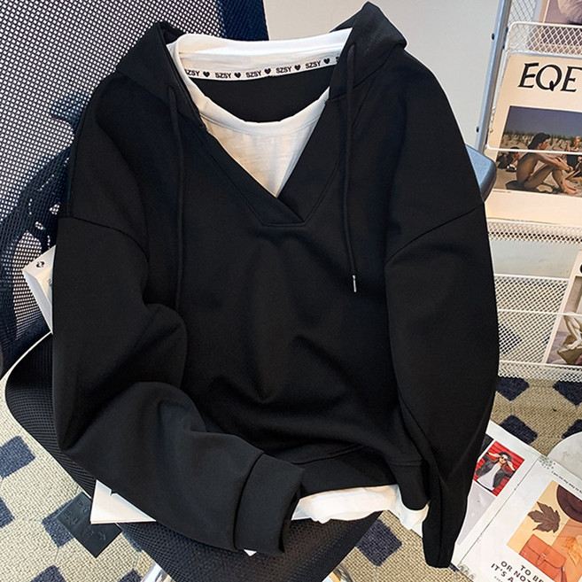 메이킹유 [2size~XL] 일체형 레이어드 루즈핏 WC8525리츠후드티