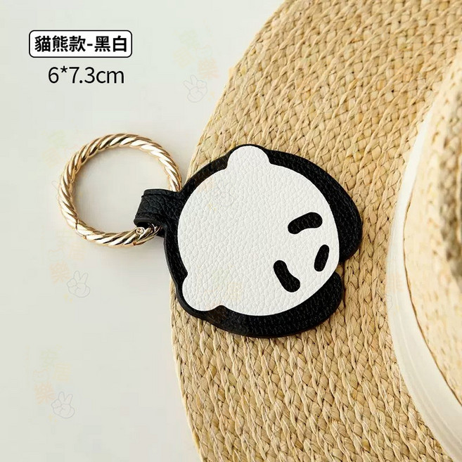 造型磁吸帽夾 鑰匙扣 貓熊款, 1個, 黑色貓熊【強磁帽夾】