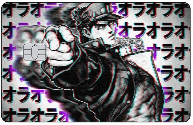 죠죠의기묘한모험 죠죠 카드 스티커 교통카드 체크카드 신용카드 티머니 기후동행, 미니 (Small Chip), 24-1PCS