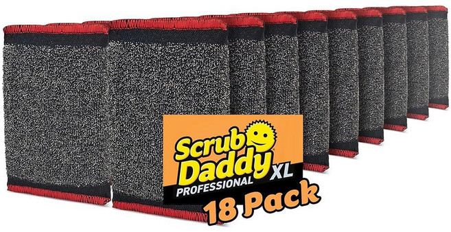 스크럽대디 Scrub DAD 대드dy - 스폰지 대디 양면 및 스크러버 긁힘 방지 & 냄새 방지 SPMVP 1, Scour Daddy Steel XL, 1개