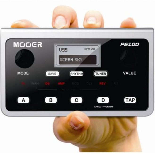 MOOER GE150 멀티 이펙트 프로세서 루퍼 프리 앰프 탭 TEMPO 드럼 머신 디지털 튜브 모델링 이펙터 페달 기타, PE100