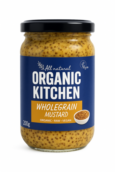 오가닉키친 프랑스 고단백 유기농 홀그레인 머스타드 겨자소스, 1개, 200g