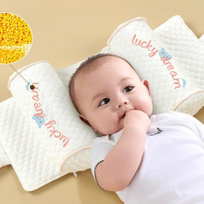 가온슬기 신생아 베개 신생아베개 두상관리 아기베개 블루베어 단일베개커버 샤오미 안감 없음, 핑크베어 단일베개커버 샤오미 안감 없음