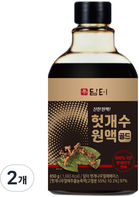 담터 헛개수 원액 골드, 2개, 850g
