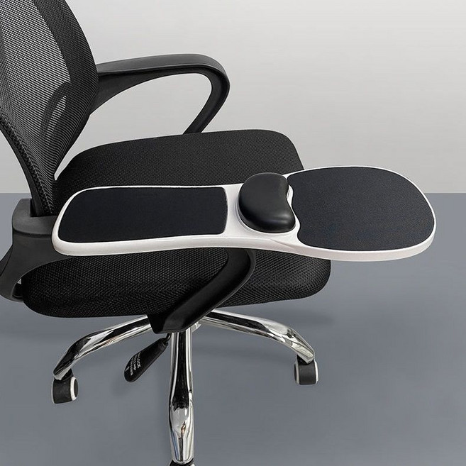 의자 마우스 거치대 컴퓨터 단일 손목보호 게이밍 책상, 블랙앤화이트 의자전용, 기본 모델명/품번