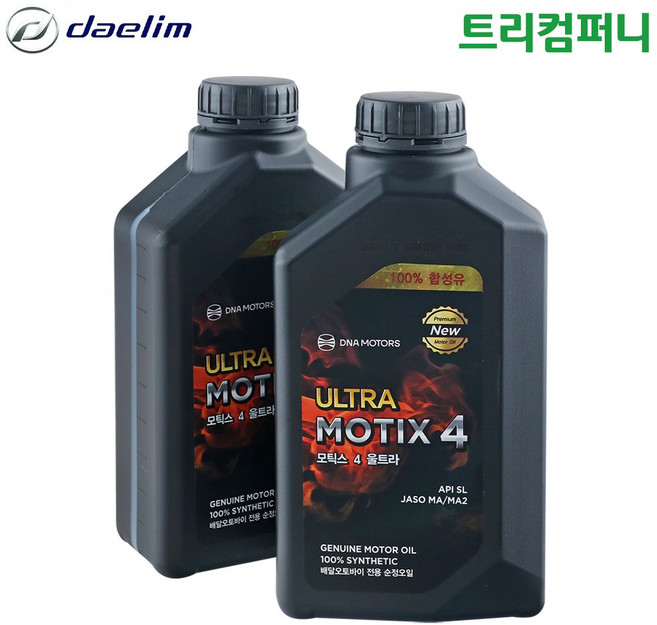 대림 울트라 모틱스4 엔진오일 1L 합성유 100% 오토바이 스쿠터 10w40, 1개